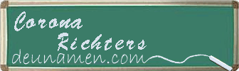 Corona Richters Visitenkarte